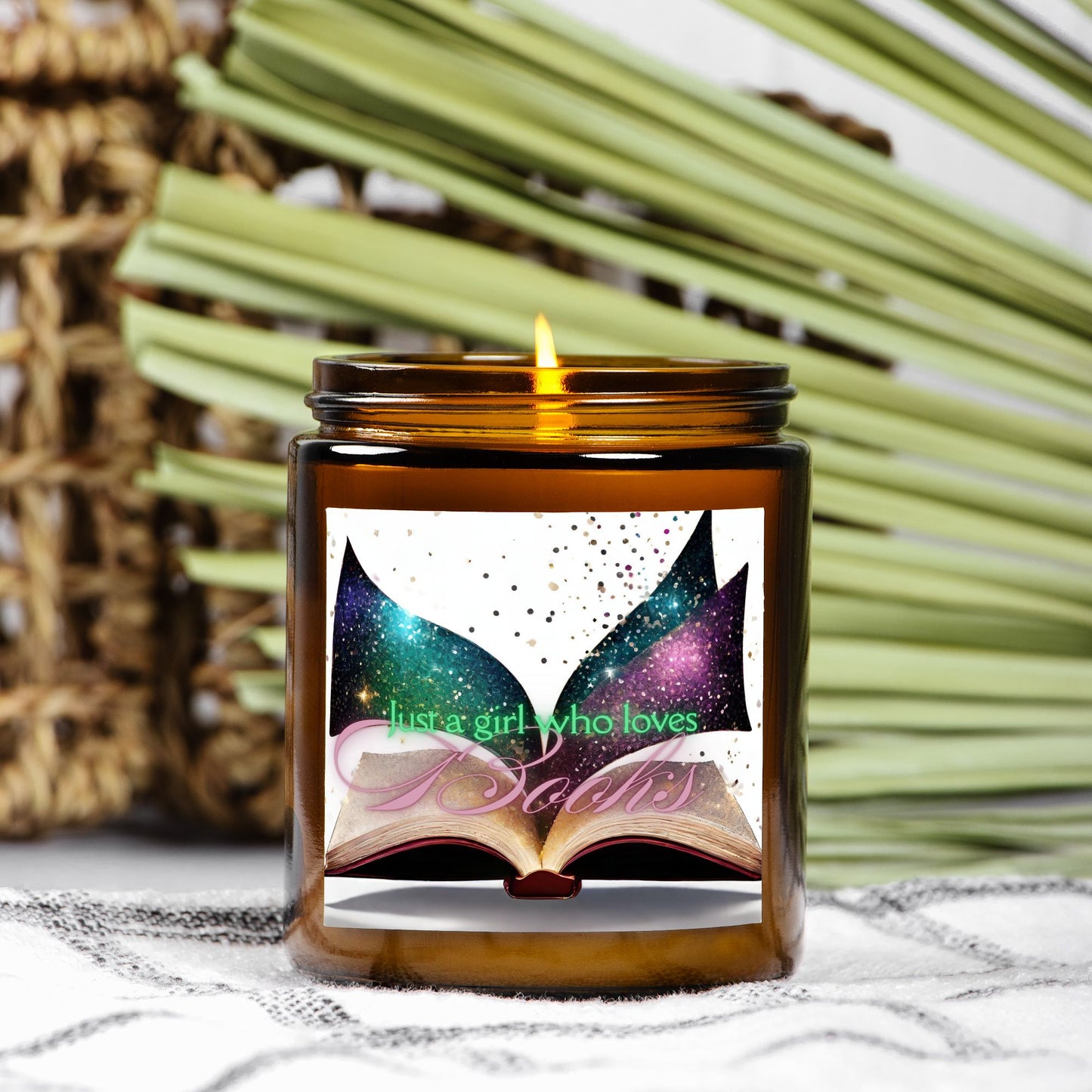 Just A Girl Who Loves Books Amber Jar Candle 9oz