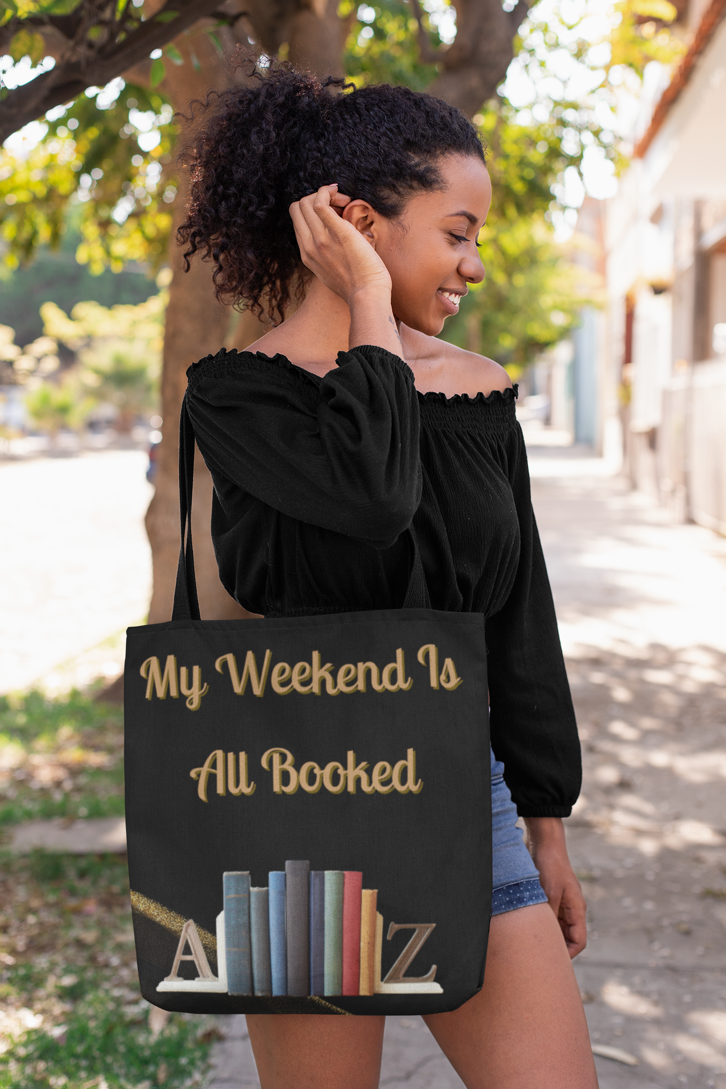 My Weekend Is All Booked - Large Tote Bag