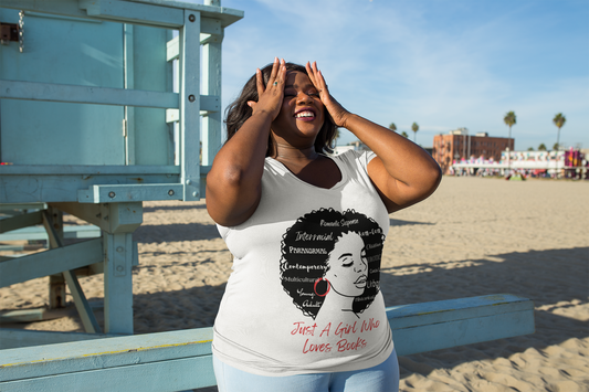 Just A Girl Who Loves To Read V-Neck Tee