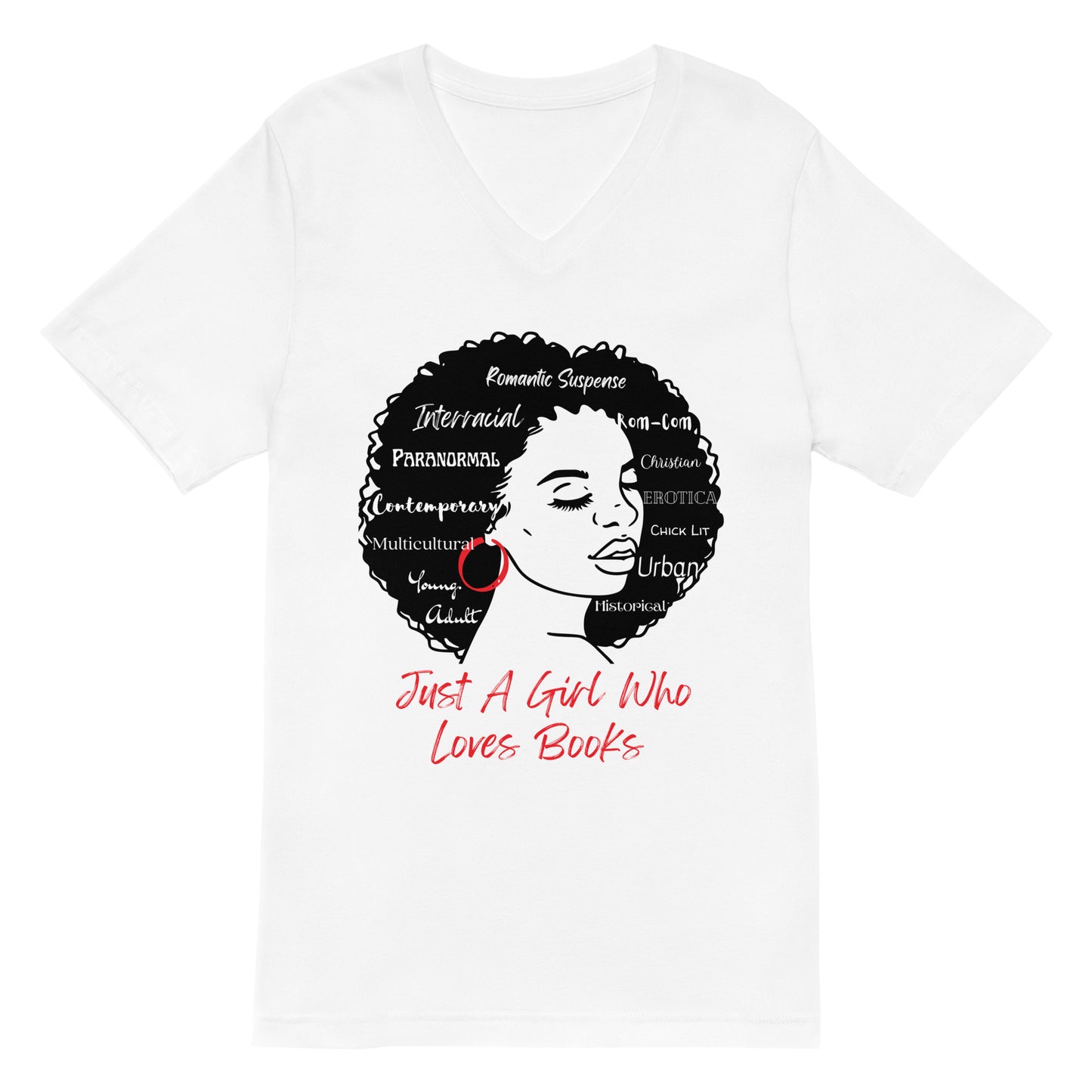 Just A Girl Who Loves To Read V-Neck Tee